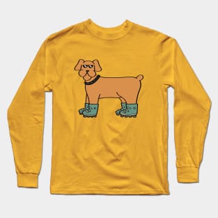 Rollerskater Dog Long Sleeve T-Shirt